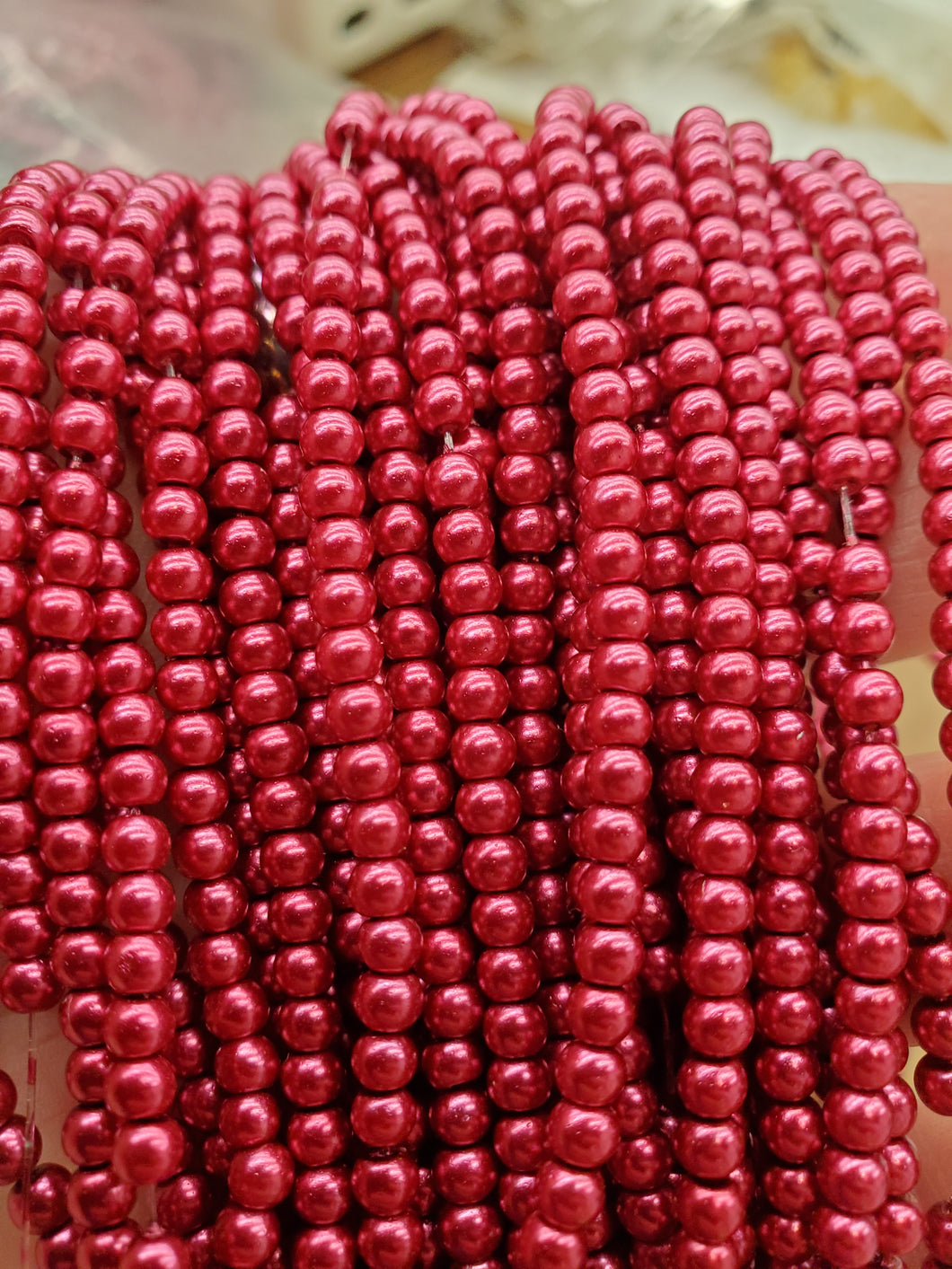 GLASS PEARL 3MM PEARLIZED