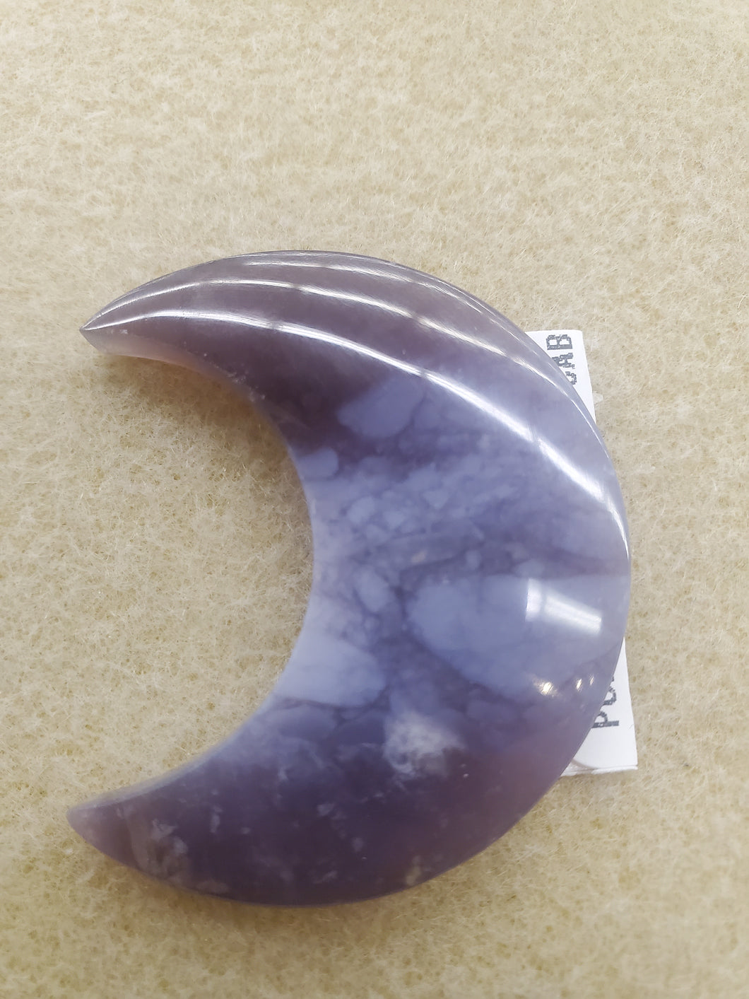 PURPLE MOSS AGATE CABOCHON MOON