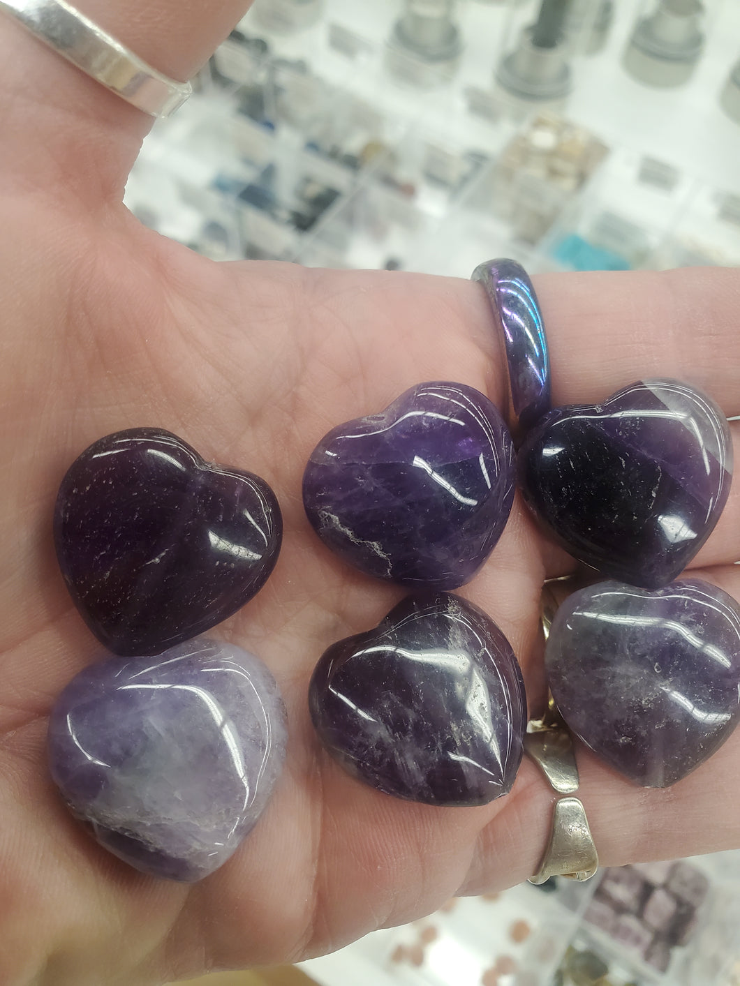 AMETHYST DRILLED HEART CABOCHON