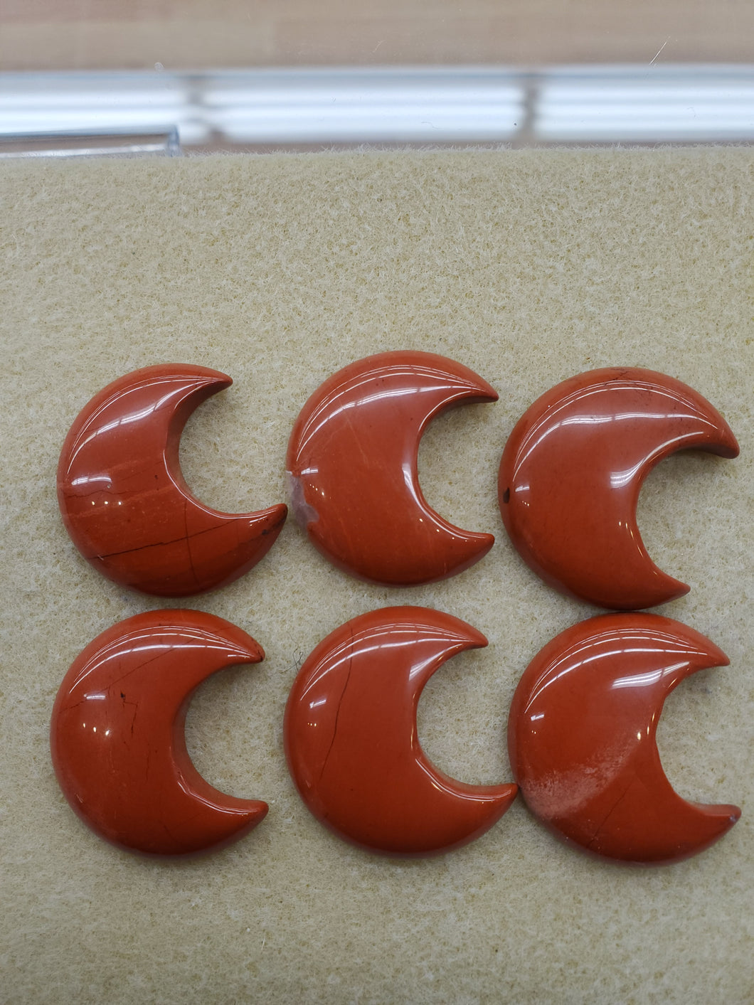 RED JASPER CABOCHON MOON