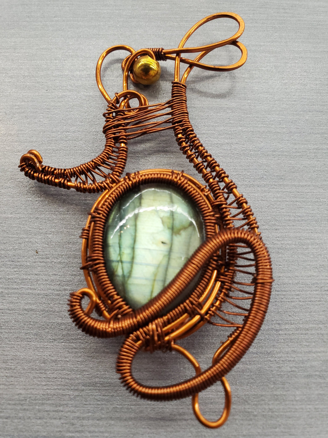 LABRADORITE RABBIT PENDANT