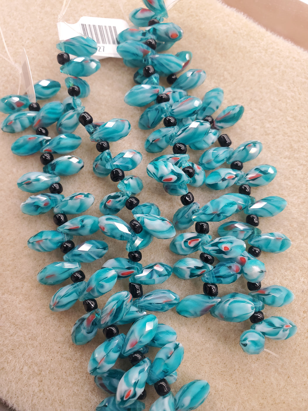 CZECH GLASS BRIOLETTE 13X6.5MM
