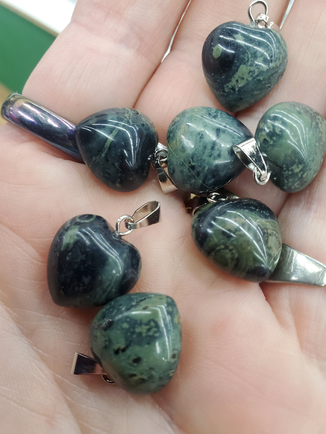 KAMBABA JASPER HEART PENDANT
