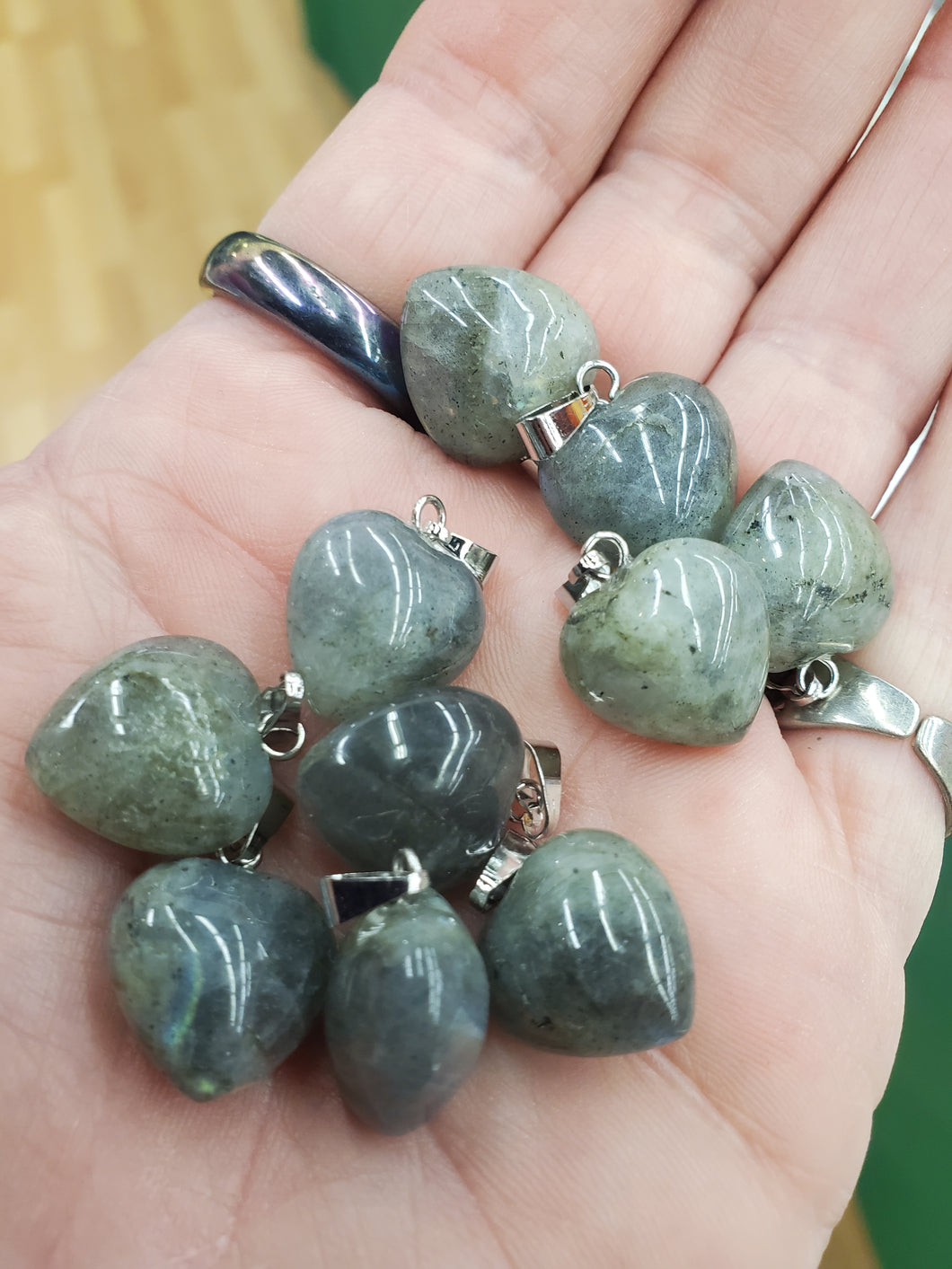 LABRADORITE HEART PENDANT