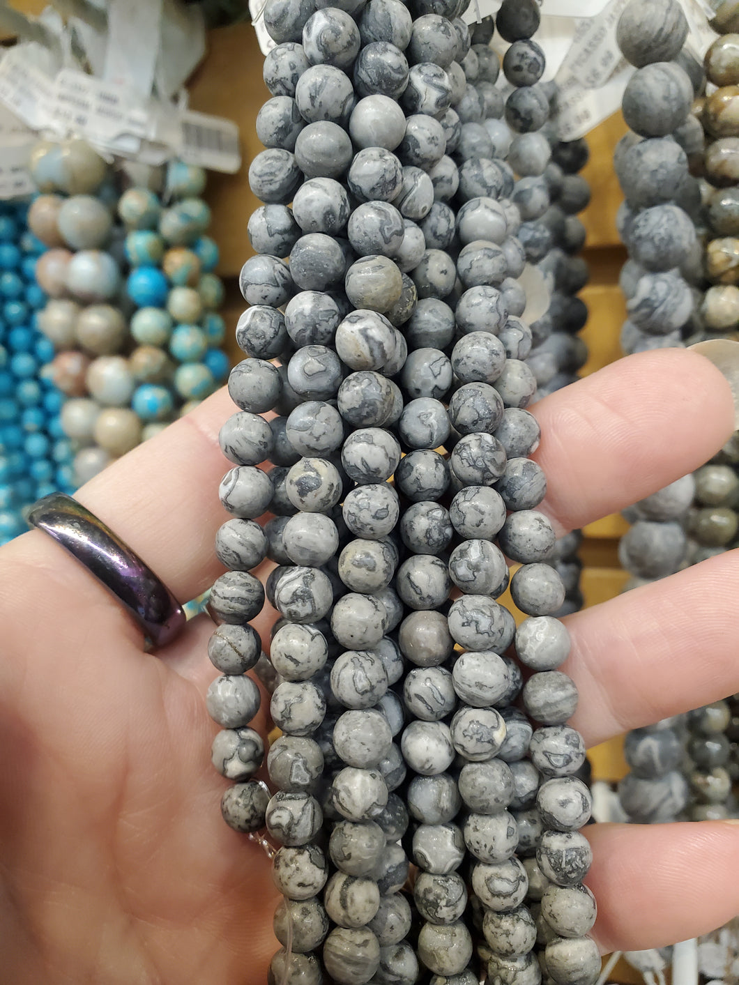 PICASSO JASPER 6MM GREY MATTE