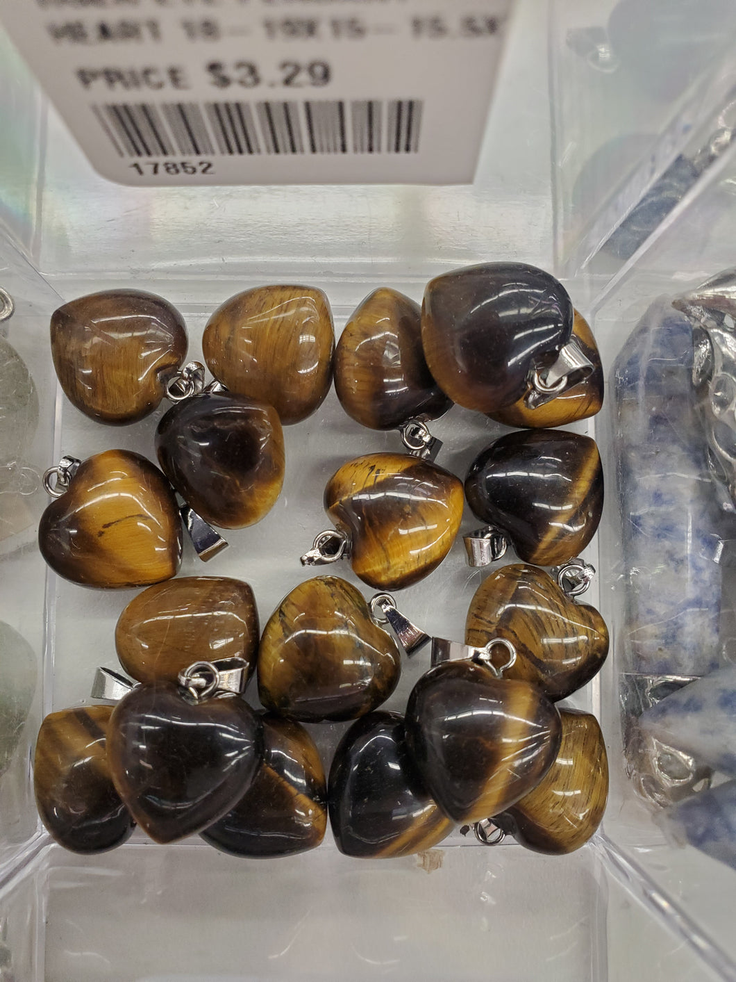 TIGER EYE PENDANT HEART