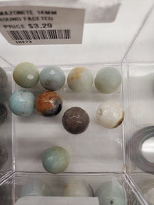 AMAZONITE 14MM ROUND FACETED
