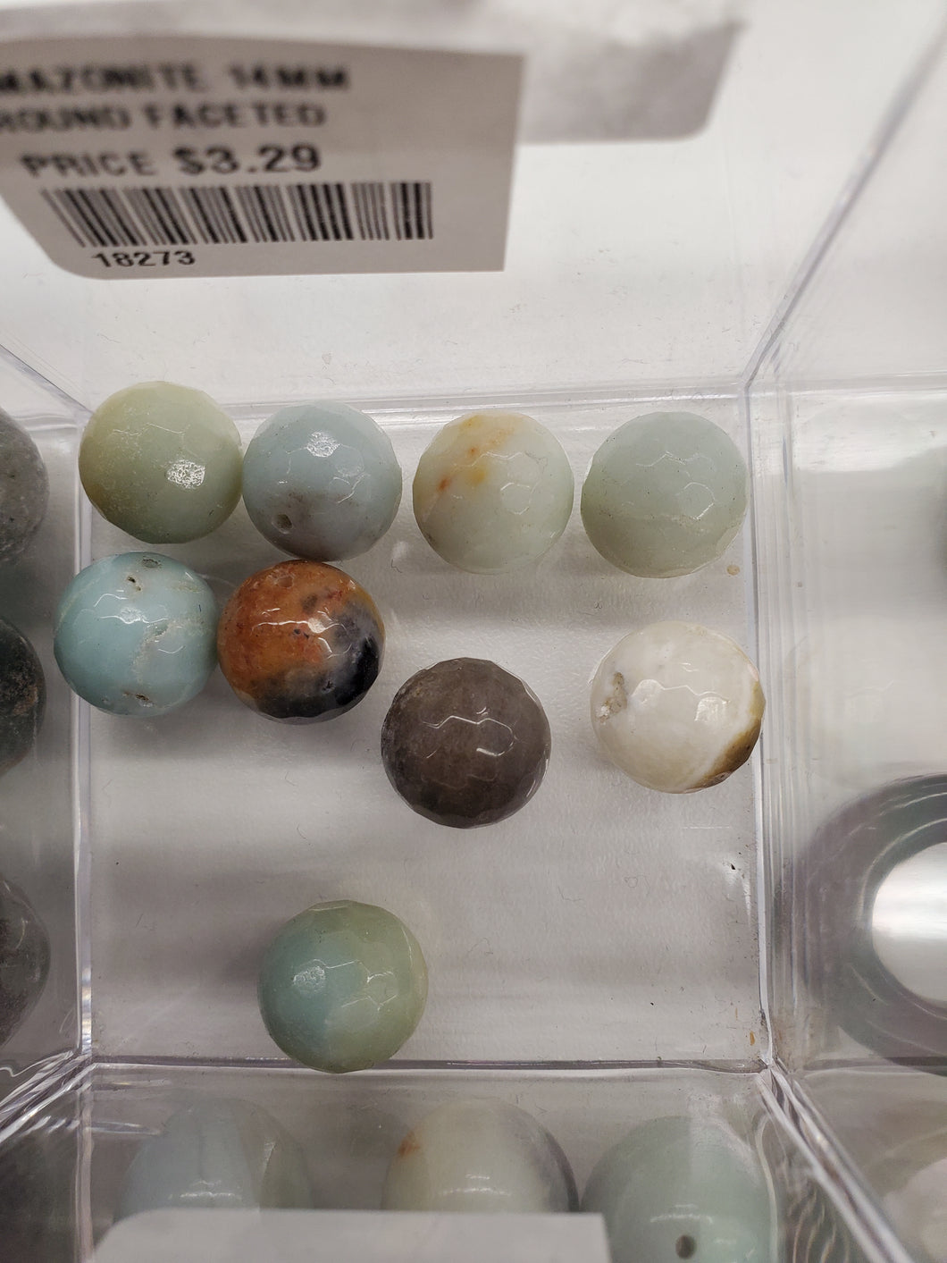 AMAZONITE 14MM ROUND FACETED