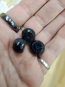 BLUE GOLDSTONE BEAD 14X10MM