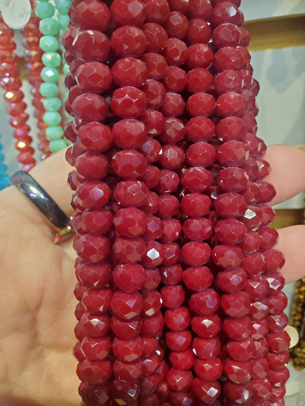 FACETED RONDELLE 8X6MM