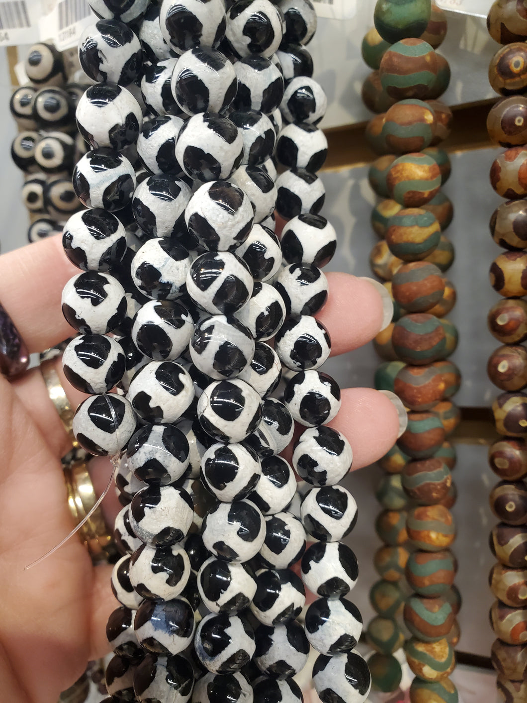 AGATE DZI BEAD 10MM