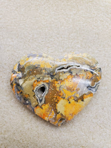 BUMBLEBEE JASPER HEART CABOCHON