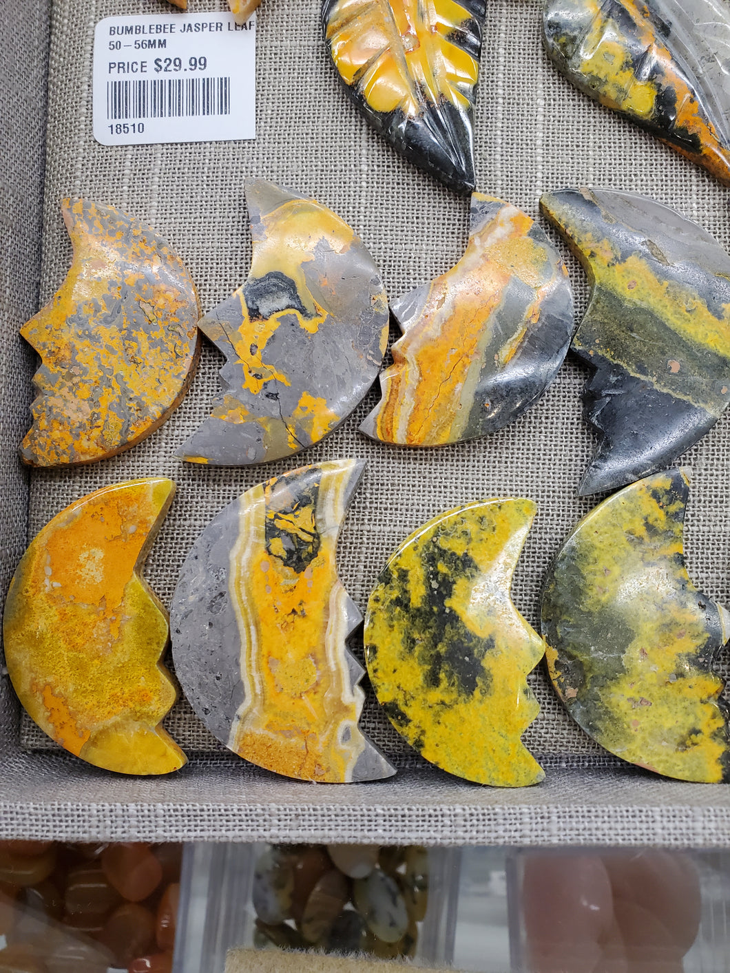 BUMBLEBEE JASPER MOON CABOCHON