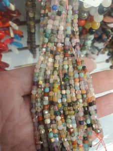 MIXED GEMSTONE 3X3MM