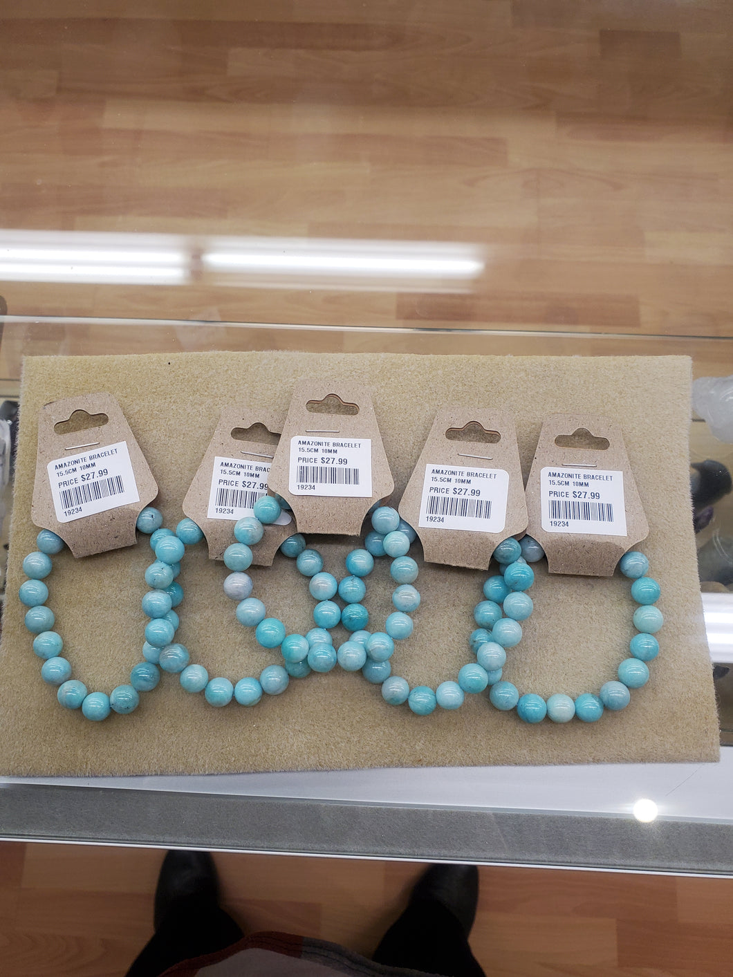 AMAZONITE BRACELET 15.5CM 10MM