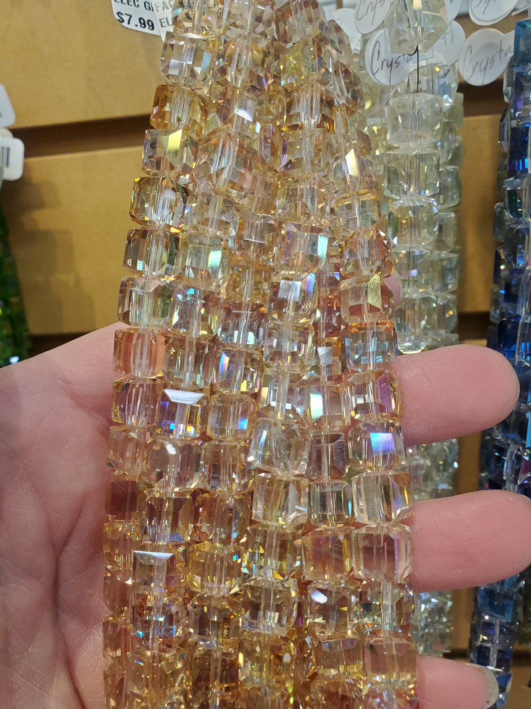 ELECTROPLATED GLASS 9X9MM