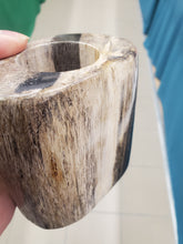 Load image into Gallery viewer, PETRIFIED WOOD CANDLE HOLDER
