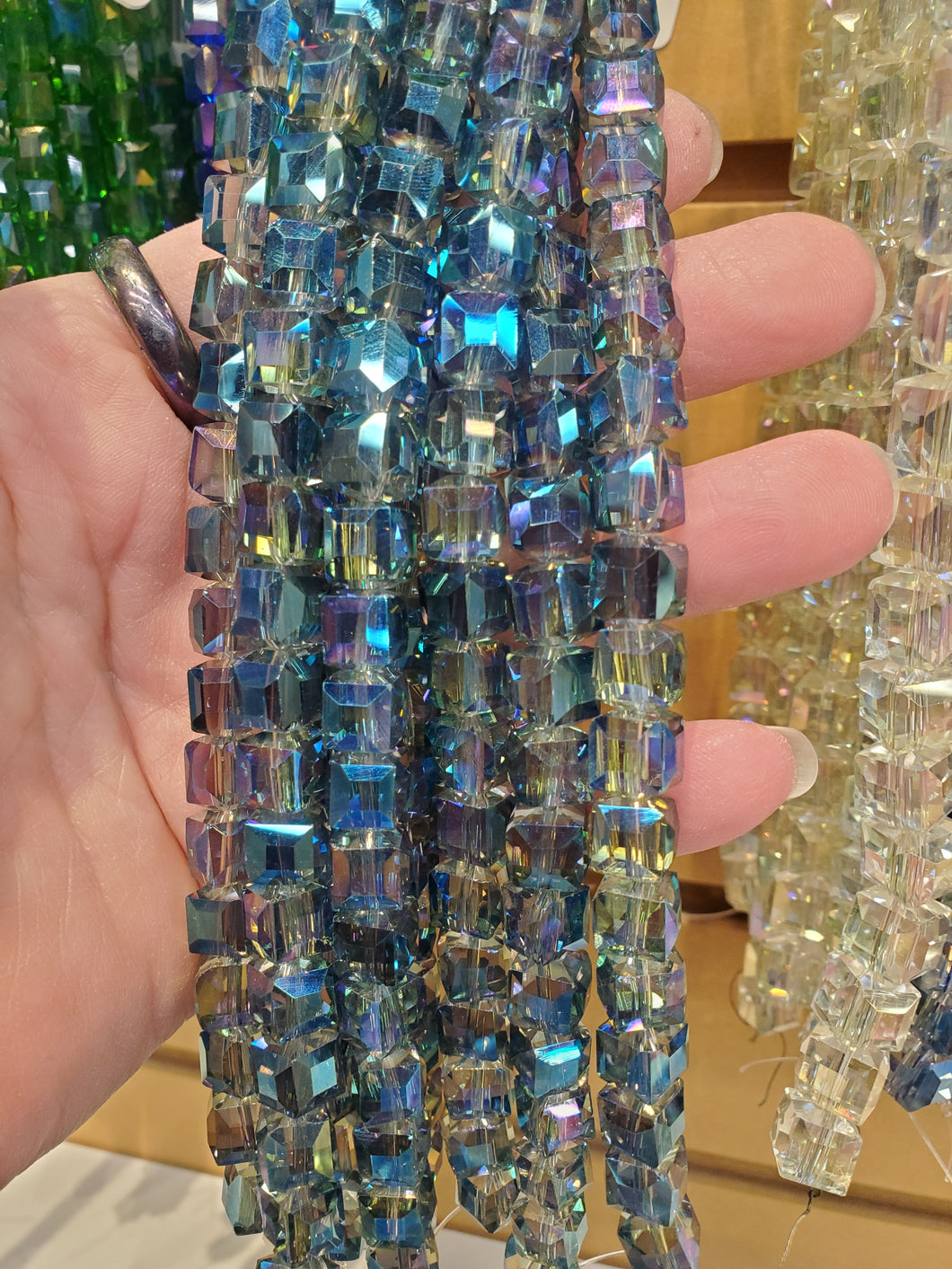 ELECTROPLATED GLASS 9X9MM