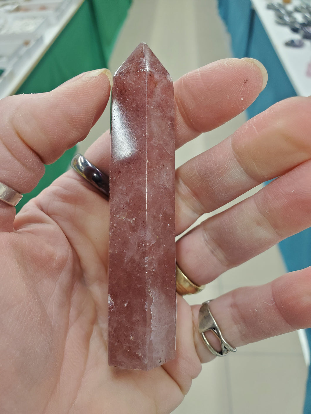 STRAWBERRY QUARTZ POINT
