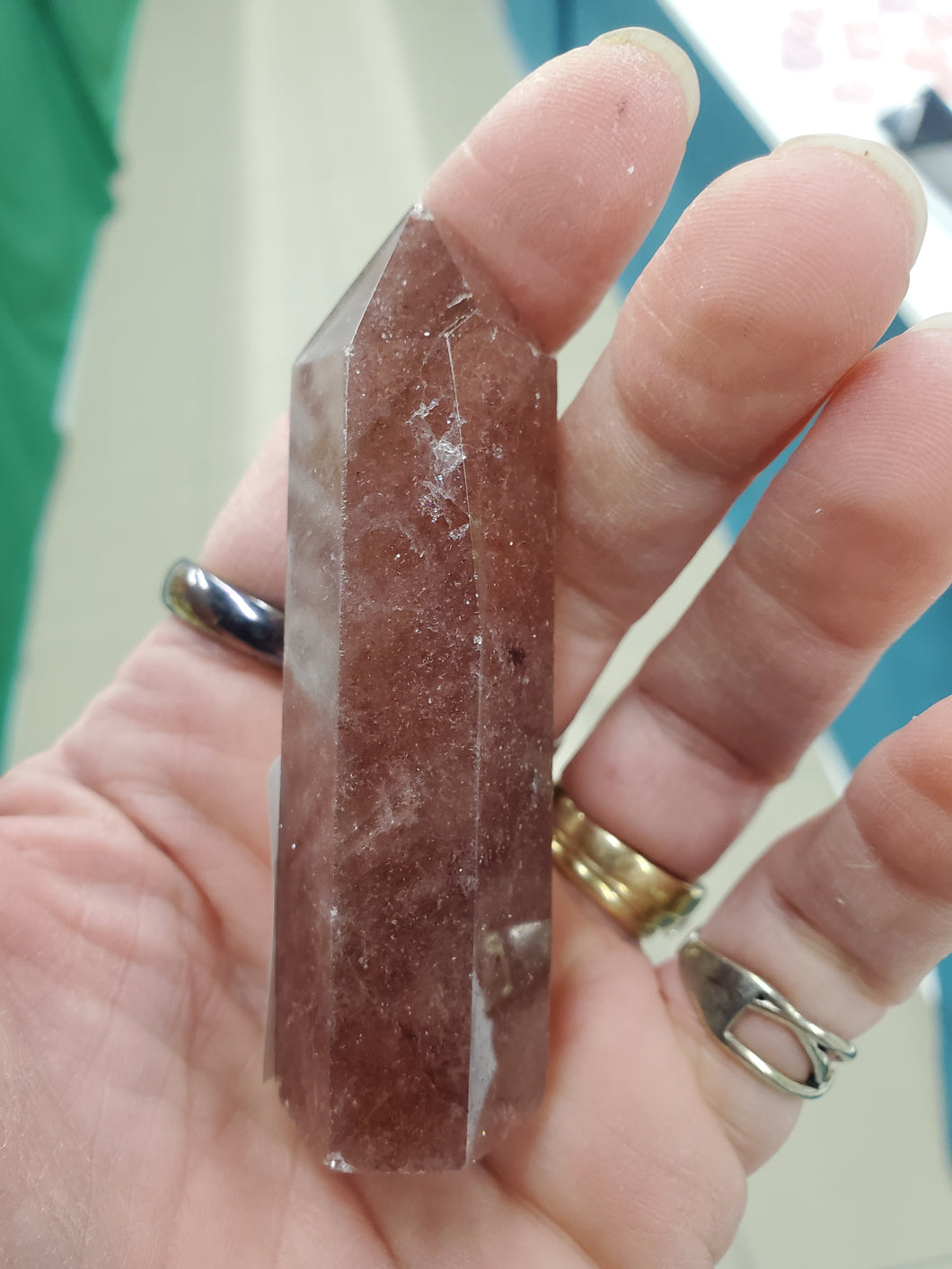 STRAWBERRY QUARTZ POINT