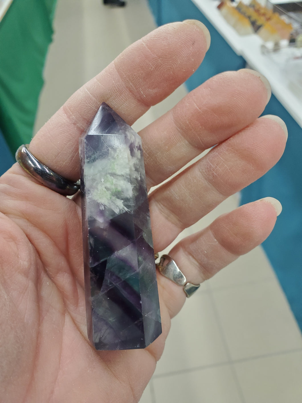 SNOWFLAKE FLUORITE POINT
