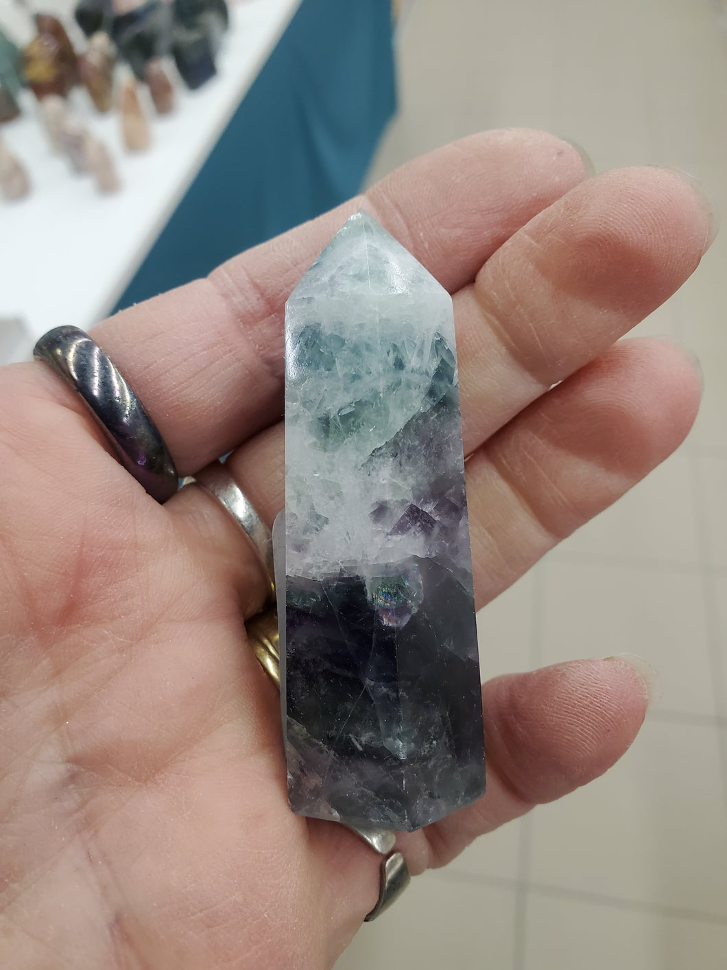 SNOWFLAKE FLUORITE POINT