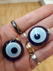 LAMPWORK EVIL EYE PENDANT