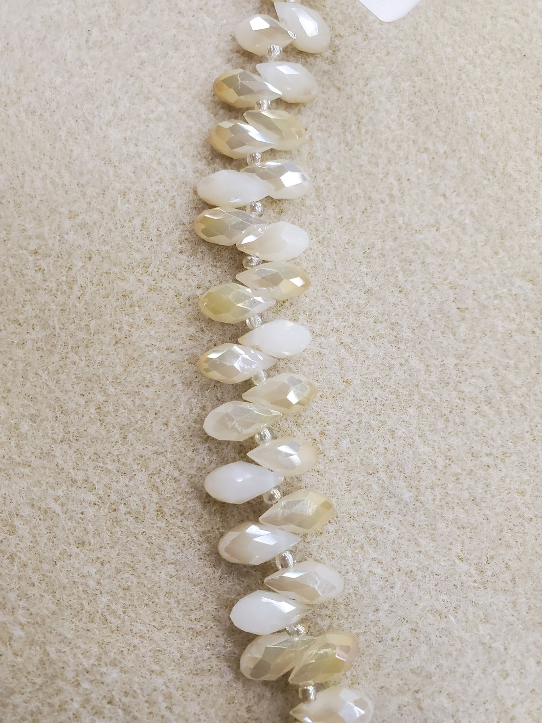ELECTROPLATED GLASS BRIOLETTE 12X7MM