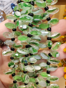 FACETED GLASS BRIOLETTE 13X6MM