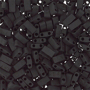 MIYUKI TILA HALF CUT 2-HOLE OP BLACK MATTE 0401F
