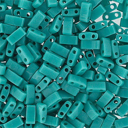 MIYUKI TILA HALF CUT 2-HOLE OP TURQUOISE LUSTER 0412