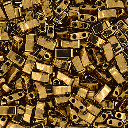 MIYUKI TILA HALF CUT 2-HOLE OP DK BRONZE METALLIC 0457