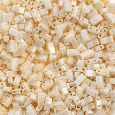 MIYUKI TILA HALF CUT 2-HOLE OP IVORY AB 0486