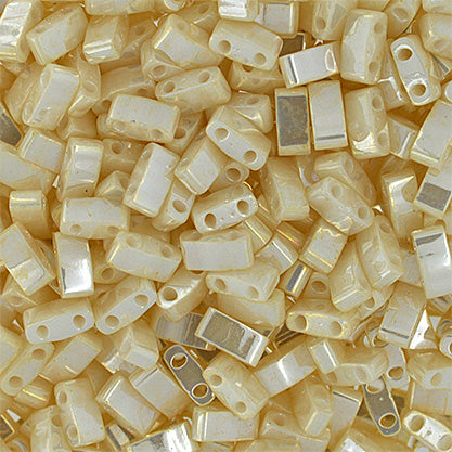 MIYUKI TILA HALF CUT 2-HOLE OP IVORY PEARL CEYLON 0592