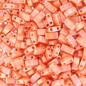 MIYUKI TILA HALF CUT 2-HOLE OP PEACH AB 0596
