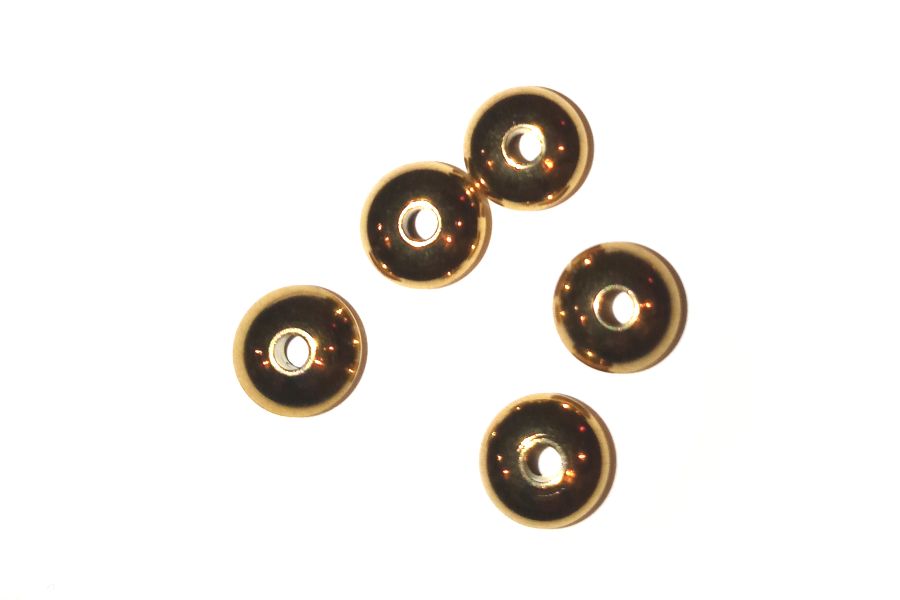 304 Stainless Steel Flat Round Spacer Golden