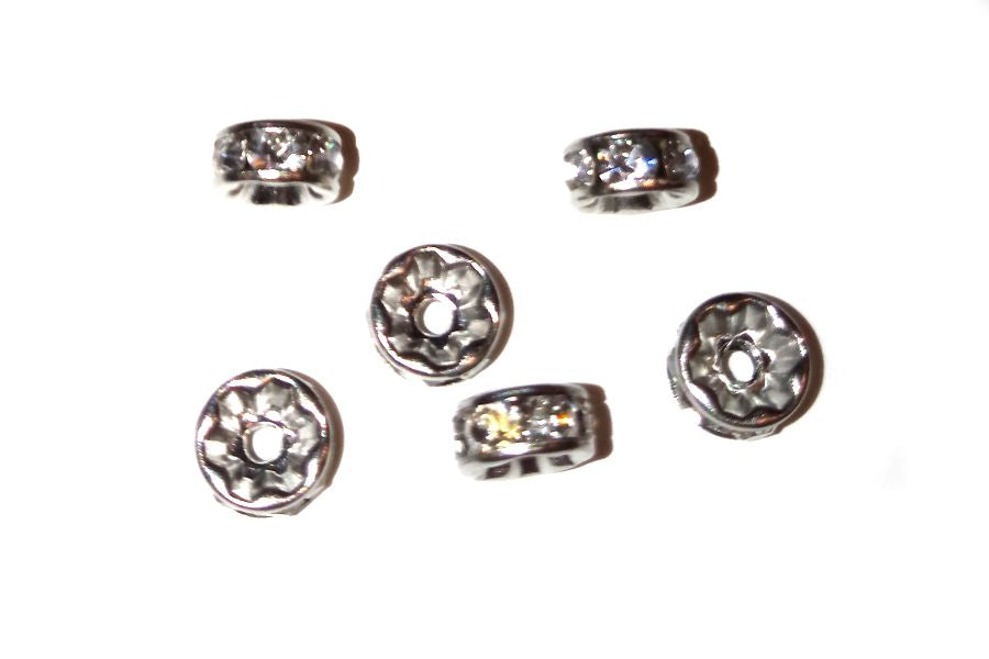316 Stainless Steel Rhinestone Rondelle