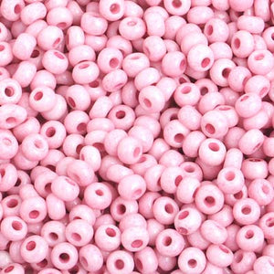 CZECH SEED BEAD 6/0 CHALK PINK SOLGEL