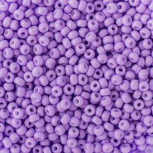 CZECH SEED BEAD 8/0 DYED CHALK PURPLE SOLGEL