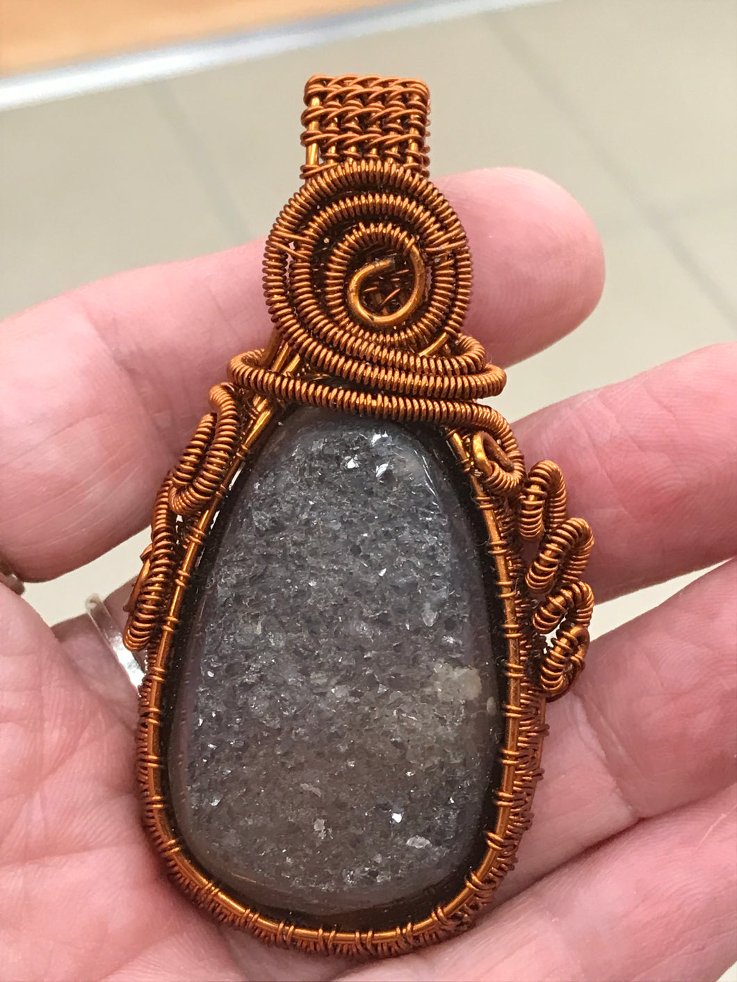AGATE DRUZY PENDANT