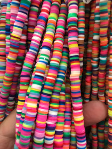 POLYMER CLAY BEAD COLOURFUL