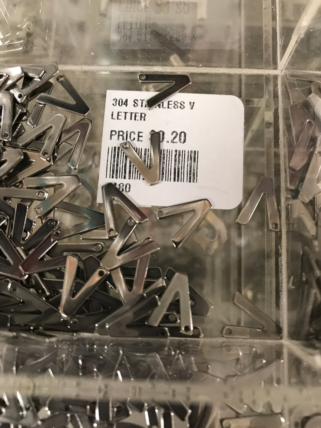 304 STAINLESS LETTER 'V'