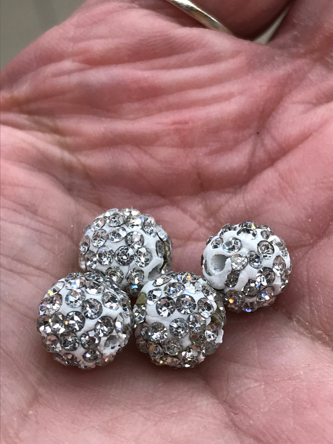 POLYMER CLAY RHINESTONE BEAD 10MM