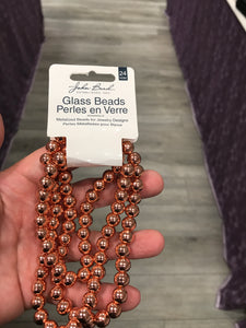 BEAD METALIZED GLASS COPPER