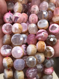 FIRE AGATE FACETED 9.5-10.5X10X6.5MM