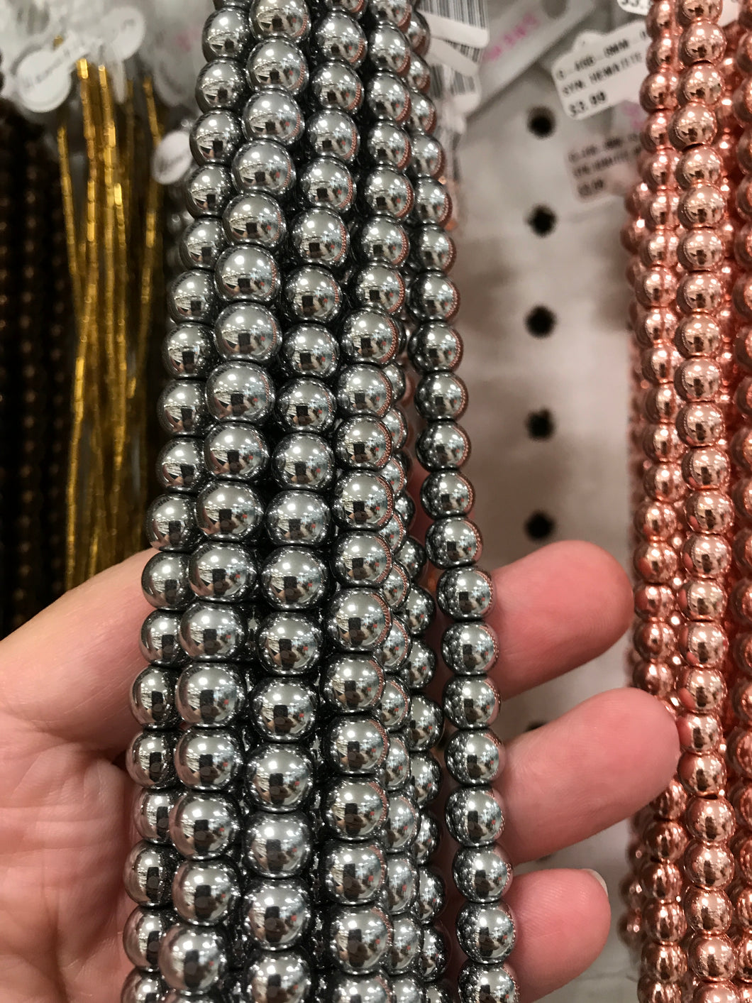 SYN. HEMATITE PLATINUM PLATED