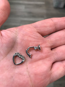 BRASS FOLD OVER HEART CLASP