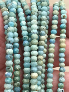 BLUE OPAL FACETED 4X3MM