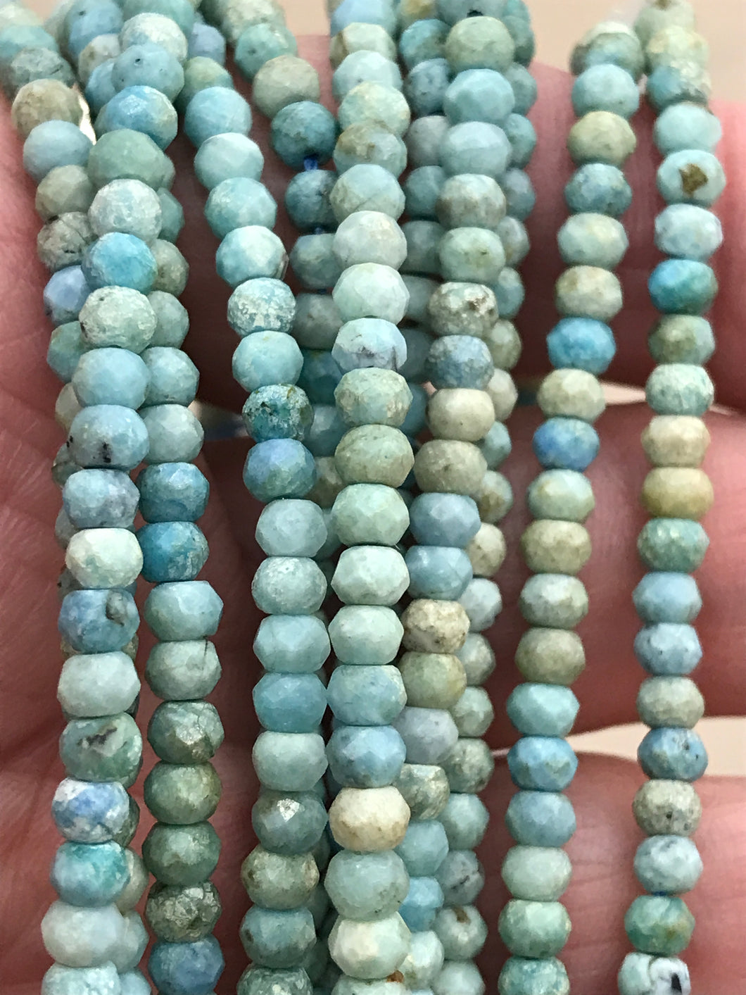 BLUE OPAL FACETED 4X3MM