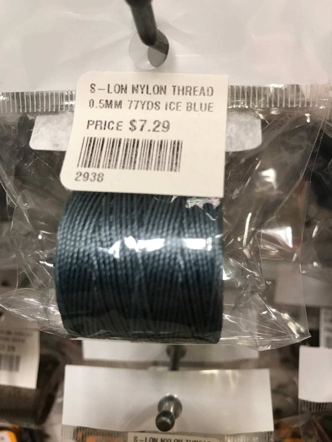 S-LON NYLON THREAD 0.5MM 77YDS ICE BLUE